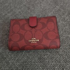 Cartera Coach Corner con cremallera #1941 roja
