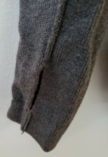 Ivivva Girls Open Cardigan Size 12 knit gray cotton pockets thumbhole - Picture 2 of 6