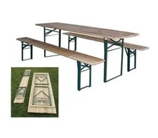 Set birreria tavolo panche richiudibile pieghevole salvaspazio festa sagre pub 