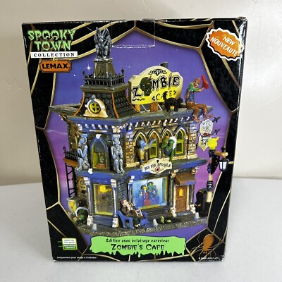 Lemax Spooky Town Halloween Zombie's Cafe Village Building 65346