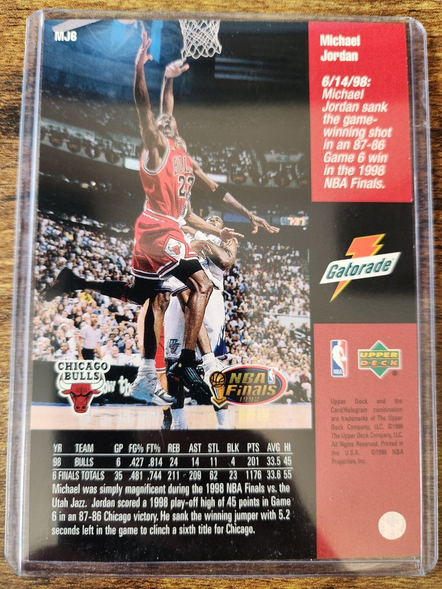 1999-00 Upper Deck Gatorade Michael Jordan Winning Touch Jumbo 3.5