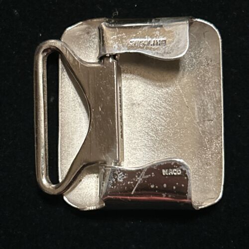 925 Sterling Silver Vintage Maco Striped Belt Buckle & Matching Cufflinks - Picture 8 of 17