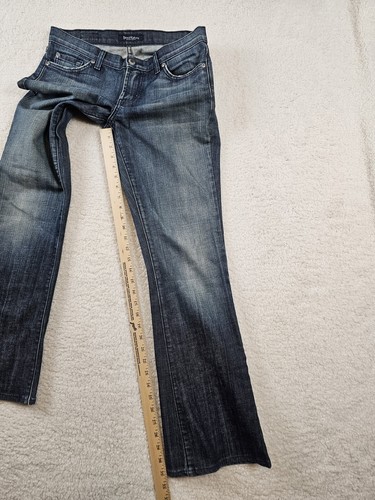 Pantalones de mezclilla para mujer David Kahn talla 28 pierna ancha acampanados corte bota lavado medio hechos en EE. UU. - Imagen 5 de 18