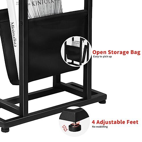 Side Table With Charging Station Set Of 2 Small Sofa Table Narrow End Table With - Picture 9 of 9