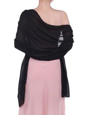 Women's Shawl Chiffon Bridal Evening Scarf Satin Wrap for Dresses
