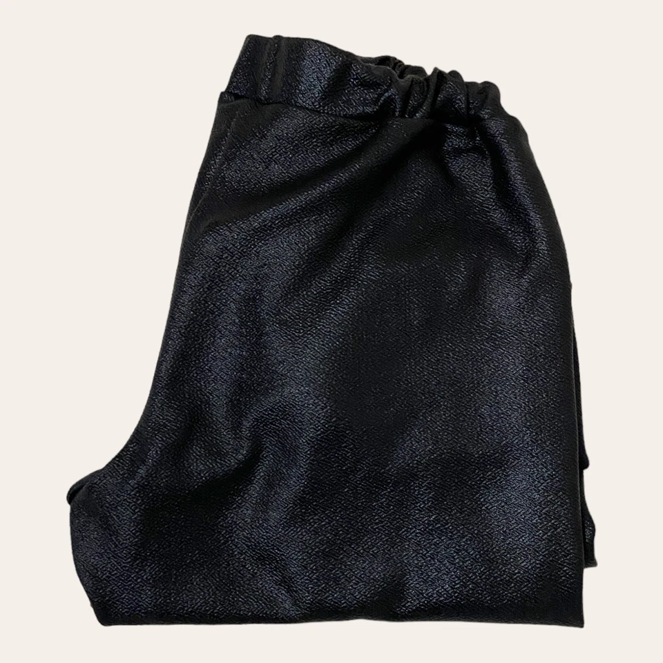 See You Monday LA 人造皮革黑色打底裤女式 M 码美国制造拉裤 — 第 4/4 张图片