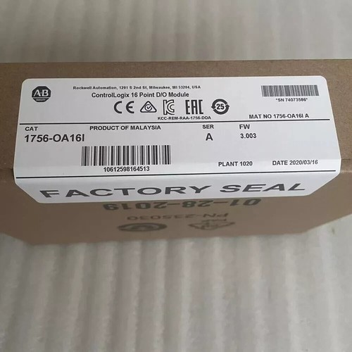 New Factory Sealed AB 1756-OA16I / A ControlLogix 16 Point D/O Module