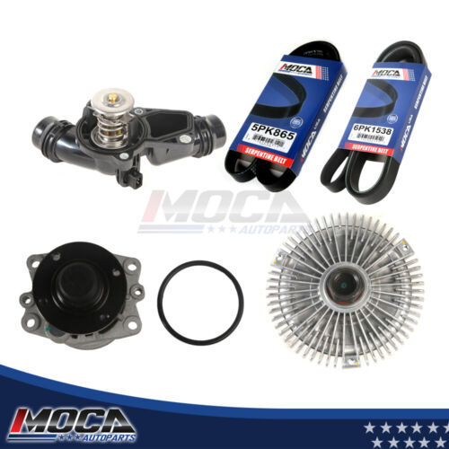 Fan Clutch Water Pump Thermostat Belt Tensioner Kit Fit 99-03 BMW M54 X5 E46 E39 - Bild 1 von 8