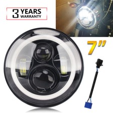 7" Inch LED Headlight Motorcycle DRL for Touring Road Softail sadow VTX