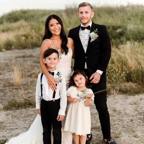 CDOUTSUN 4pcs Boutonniere for Men Wedding, Assorted Number of Itemss CDOUTSUN 4pcs Boutonniere for Men Wedding, Assorted Number of Itemss