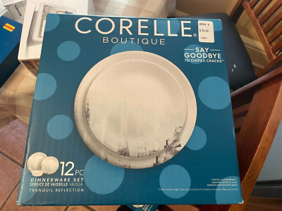 Corelle Boutique Tranquil Reflection 12 Pc Round Dinnerware Set