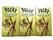 3 Cajas - Palitos de Galleta Cubiertos Glico Pocky Crema Chocolate Almendra Crush