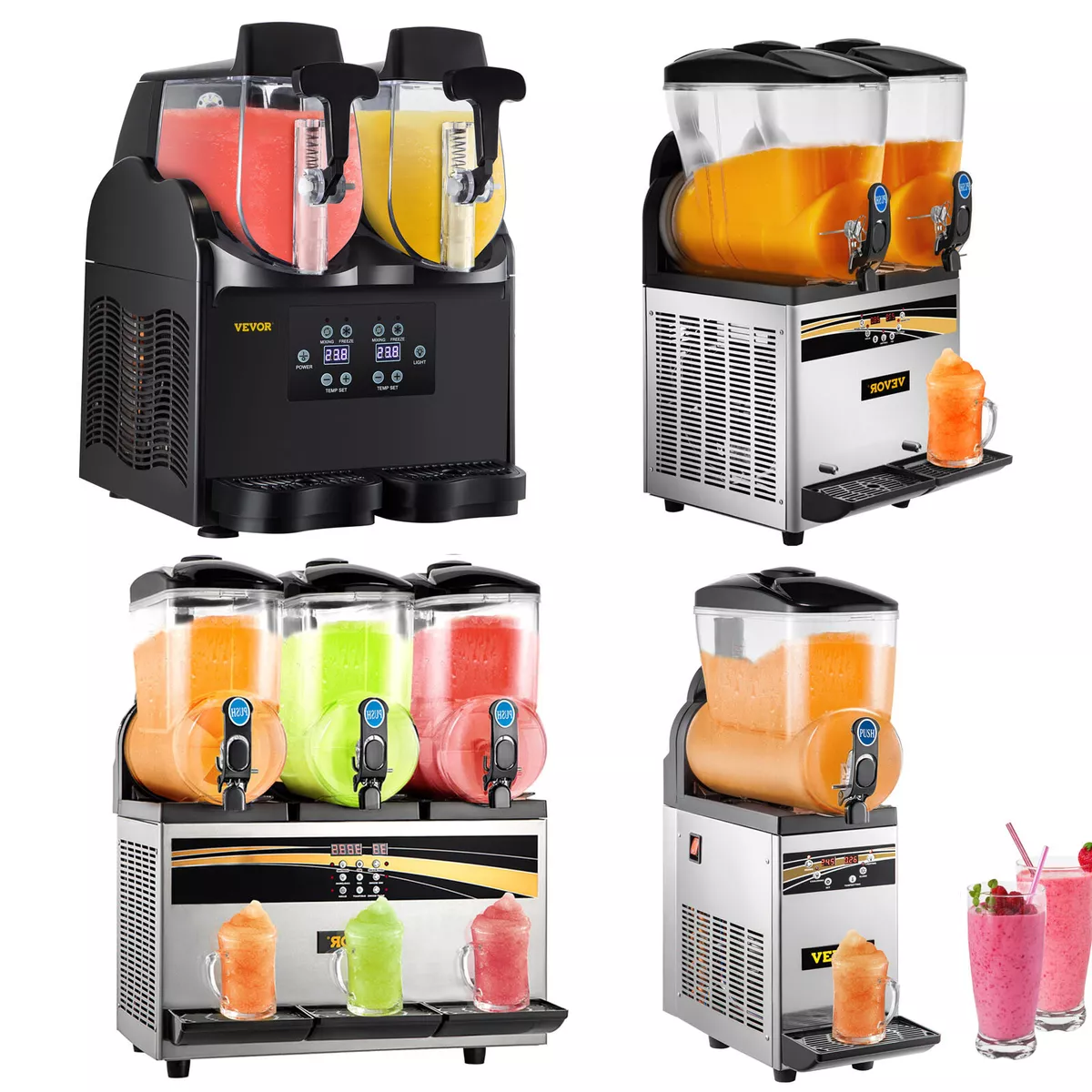 VEVOR Commercial Slushie Machine Margarita Slush Maker Frozen