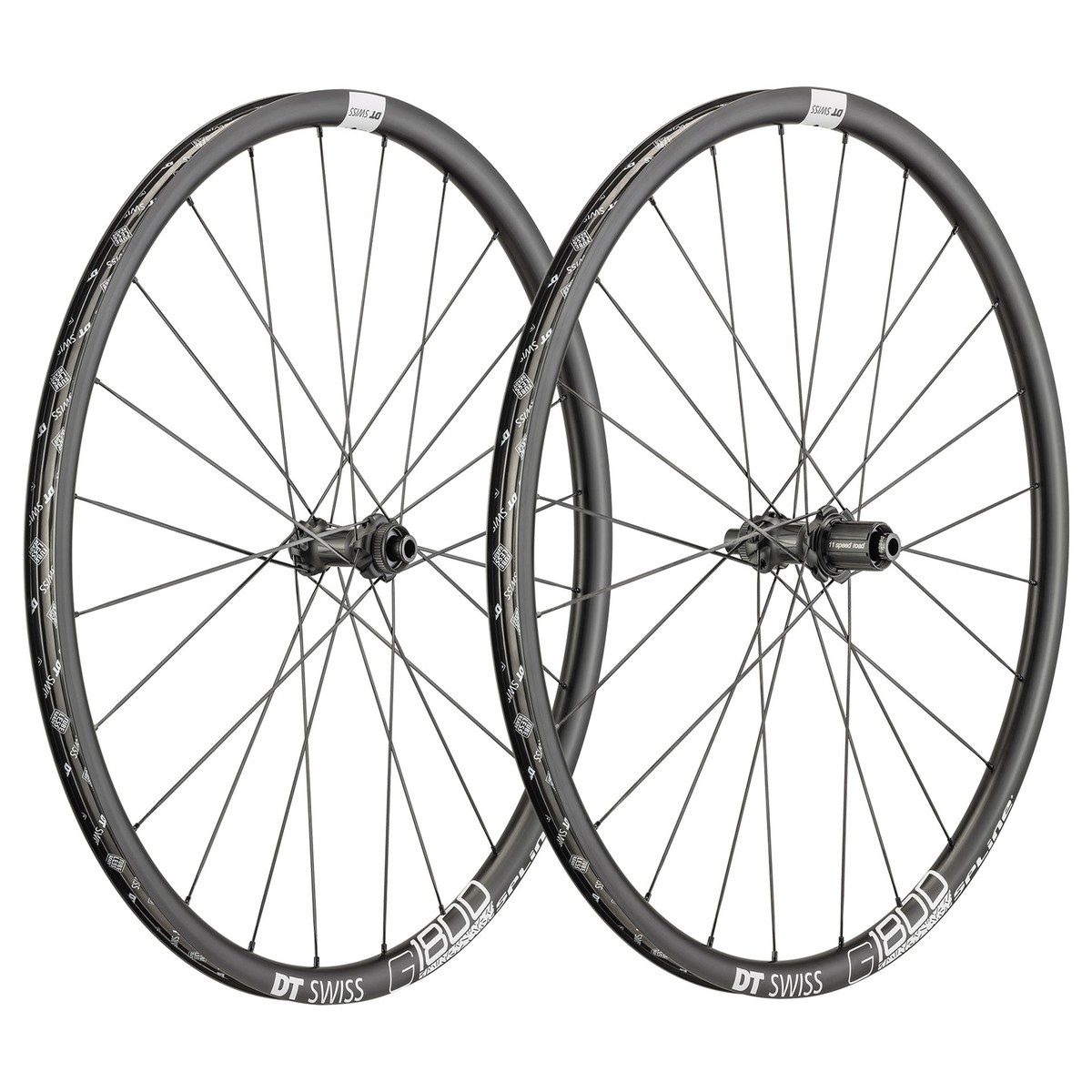 パーツ DT Swiss G1800 DT Swiss G1800 Gravel Wheelset 650B Thru-Axle 12x100mm/142mm