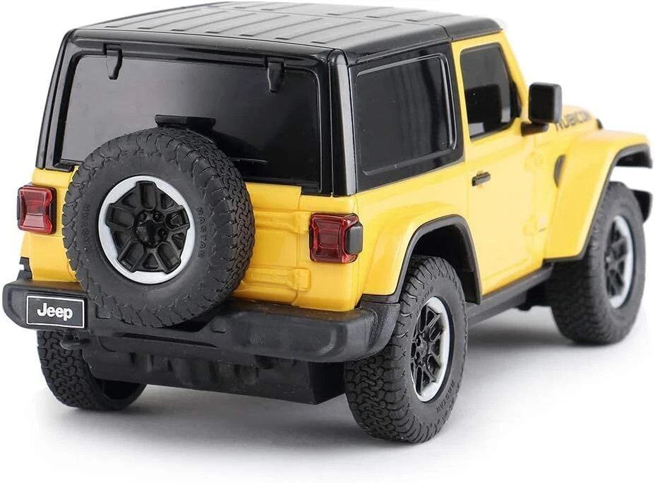 RASTAR Jeep Wrangler JL 1:24 RC auto giocattolo telecomandata, giallo, per bambi - Immagine 2 di 4
