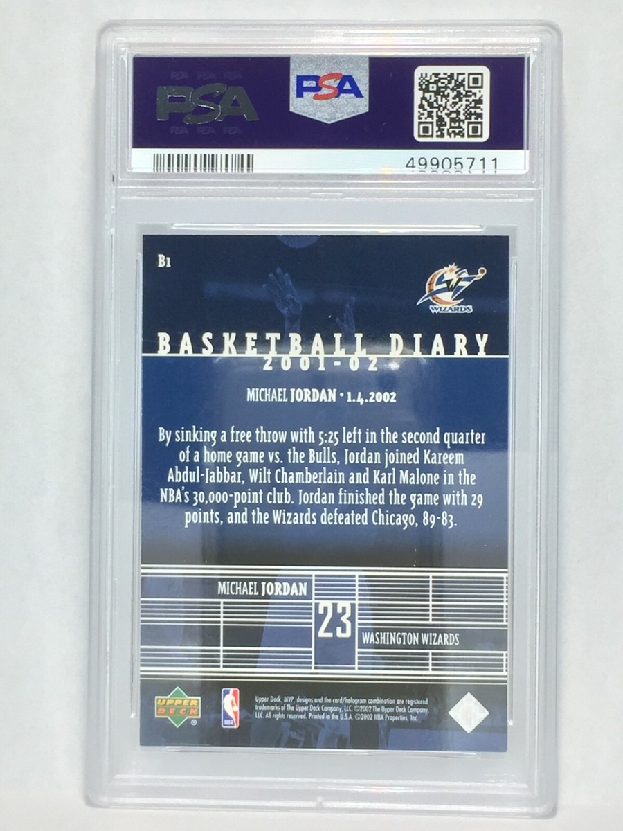 PSA 10 GEM MINT 2002 Upper Deck MVP Michael Jordan Basketball