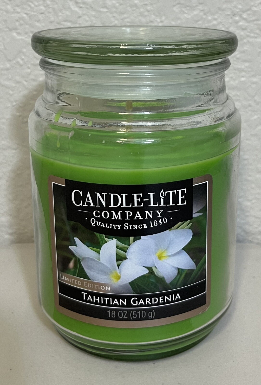 CandleLite Limited Edition Tahitian Gardenia 18oz Signature Jar Candle