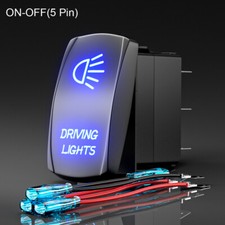 SPST 5pin 12V Toggle Rocker Switch for LED Driving Light