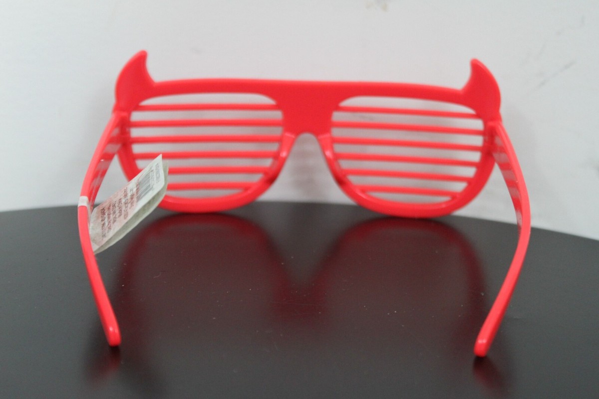 RED SHUTTER SHADES 1980s New Wave Costume Accessory Glasses  display picture 1