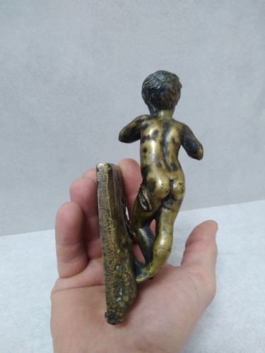 Antique Bronze Sculpture Cherub 19th.Signed L.KLEY. - Picture 5 of 24