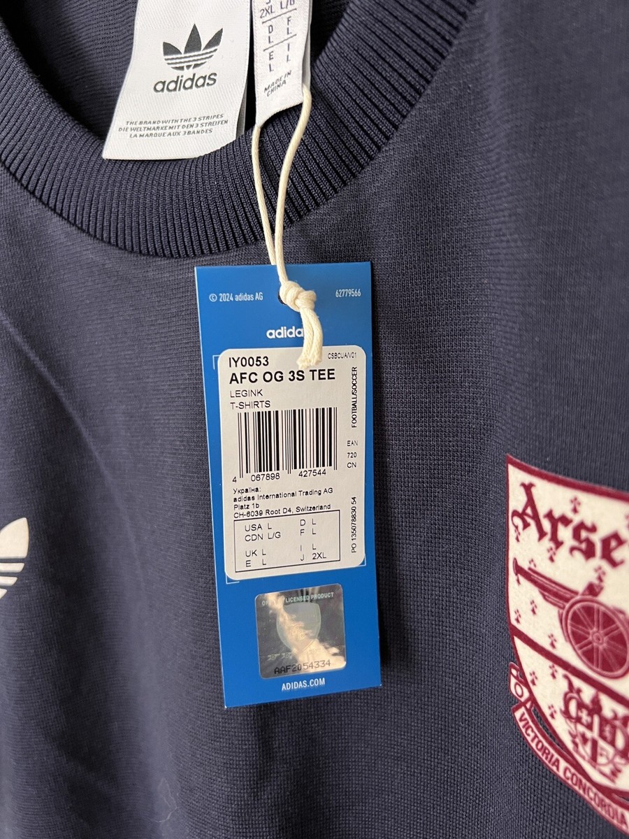 ARSENAL JERSEY 24/25 ORIGINALS 3 STRIPES SOCCER T-SHIRT ARSENAL JERSEY 24/25 ORIGINALS 3 STRIPES SOCCER T-SHIRT
