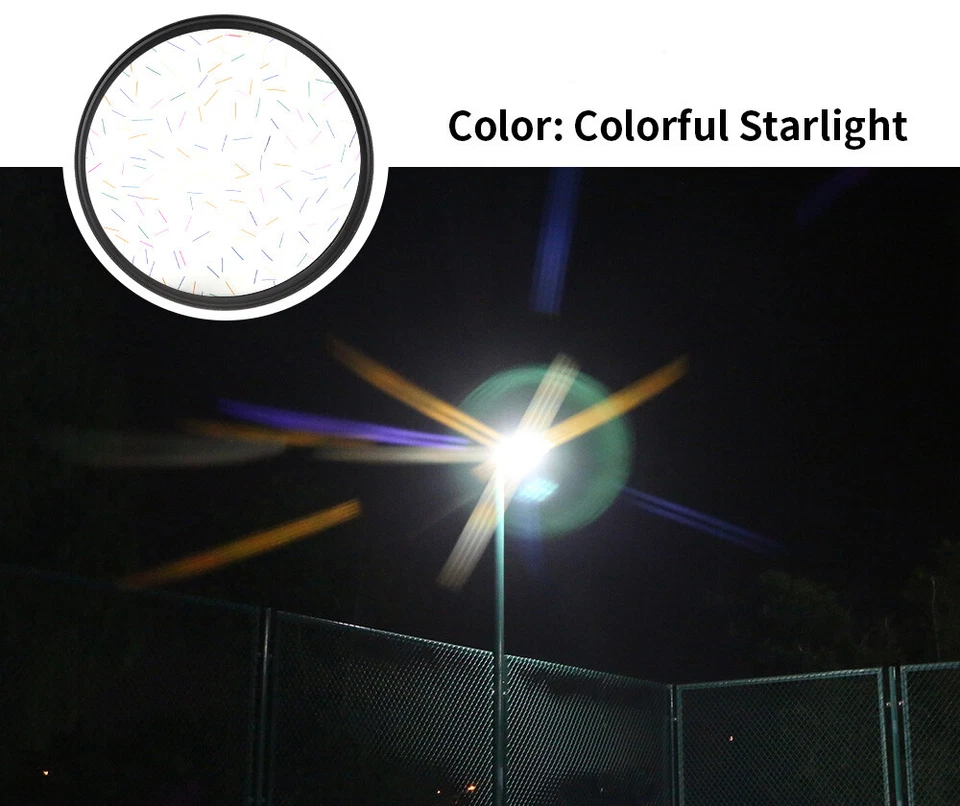 Scattere Flare Lens Filter Streaks Special Effect Star Filter Colorful Starlight - Image 4 of 4