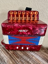 Vintage HERO Accordion Shanghai, China UC 102 Red