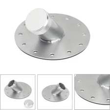 Fuel Cell Gas Tank 45 Degree 1.5" Remote Fast Fill 2.75" Filler Neck+Cap Silver