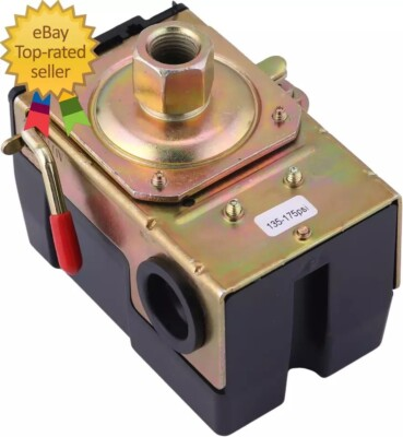 #ad Air Compressor Pressure Switch 175 PSI Single Port 135 175 PSI Heavy Duty $21.99