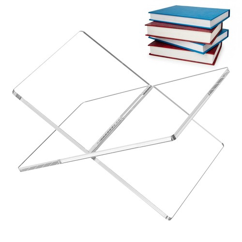Acryl-Bücherständer, funktionaler X-förmiger Buchständer mit abgerundeten Ec - Bild 3 von 10
