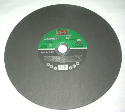 10 KT Industries 5-5221 Masonry Chopsaw Wheels 14 x 1/8 x 1 for Brick Concrete