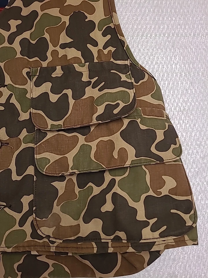 Redhead Bone Dry Vest Mens Extra Large Green Camo Corduroy Bird Hunt Game Pouch - Image 2 of 4