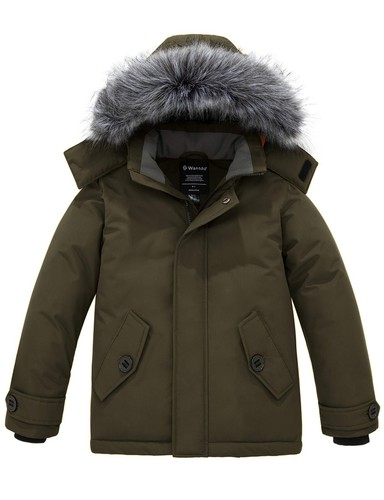 Chaqueta acolchada de invierno para niños Wantdo abrigo cálido grueso impermeable abrigo cálido - Imagen 14 de 62