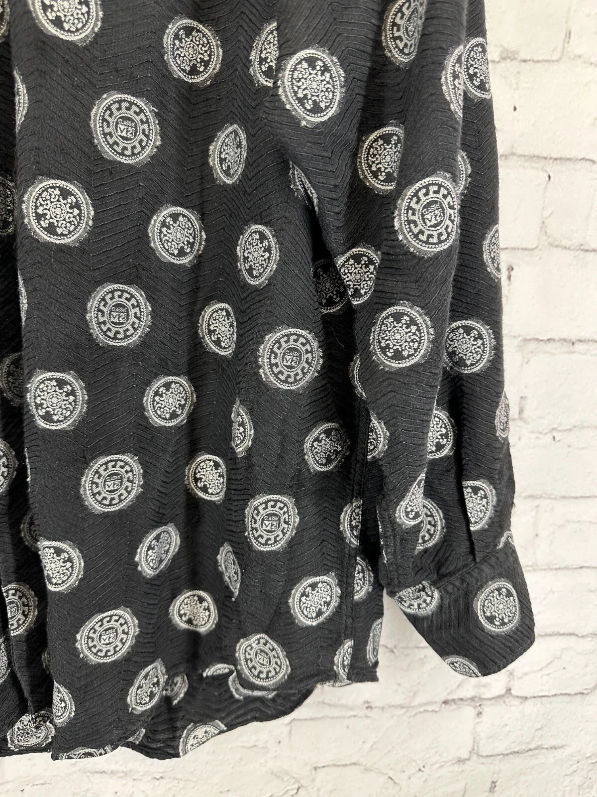 CAMICIA UOMO VERSACE CLASSIC V2 100% SETA MANICA LUNGA ORIGINALE TAGLIA 15 1 2 (39)