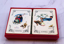NORMAN ROCKWELL Playing Cards WINTER & SUMMER Made in USA