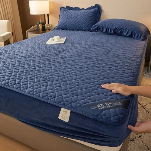 Crystal Fleece Bed Padded Fitted Sheet Fleece Sheet All-Inclusive Mattress Cover
