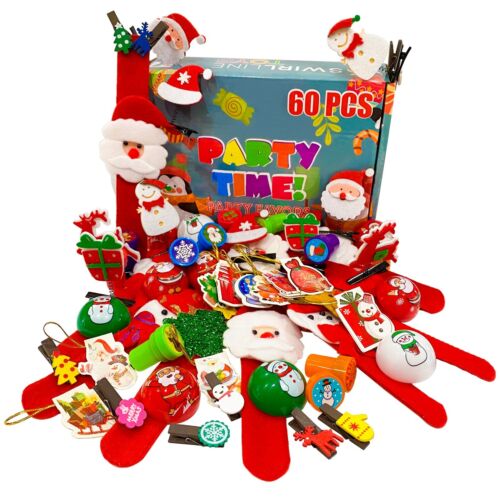 Faveurs de fête de Noël prix enfants remplissage de pinata - assortiment de jouets en vrac 60 pièces - Photo 1/7