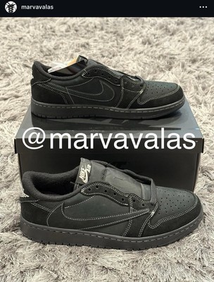 Jordan 1 Low Travis Scott Black Phantom. Mens 10