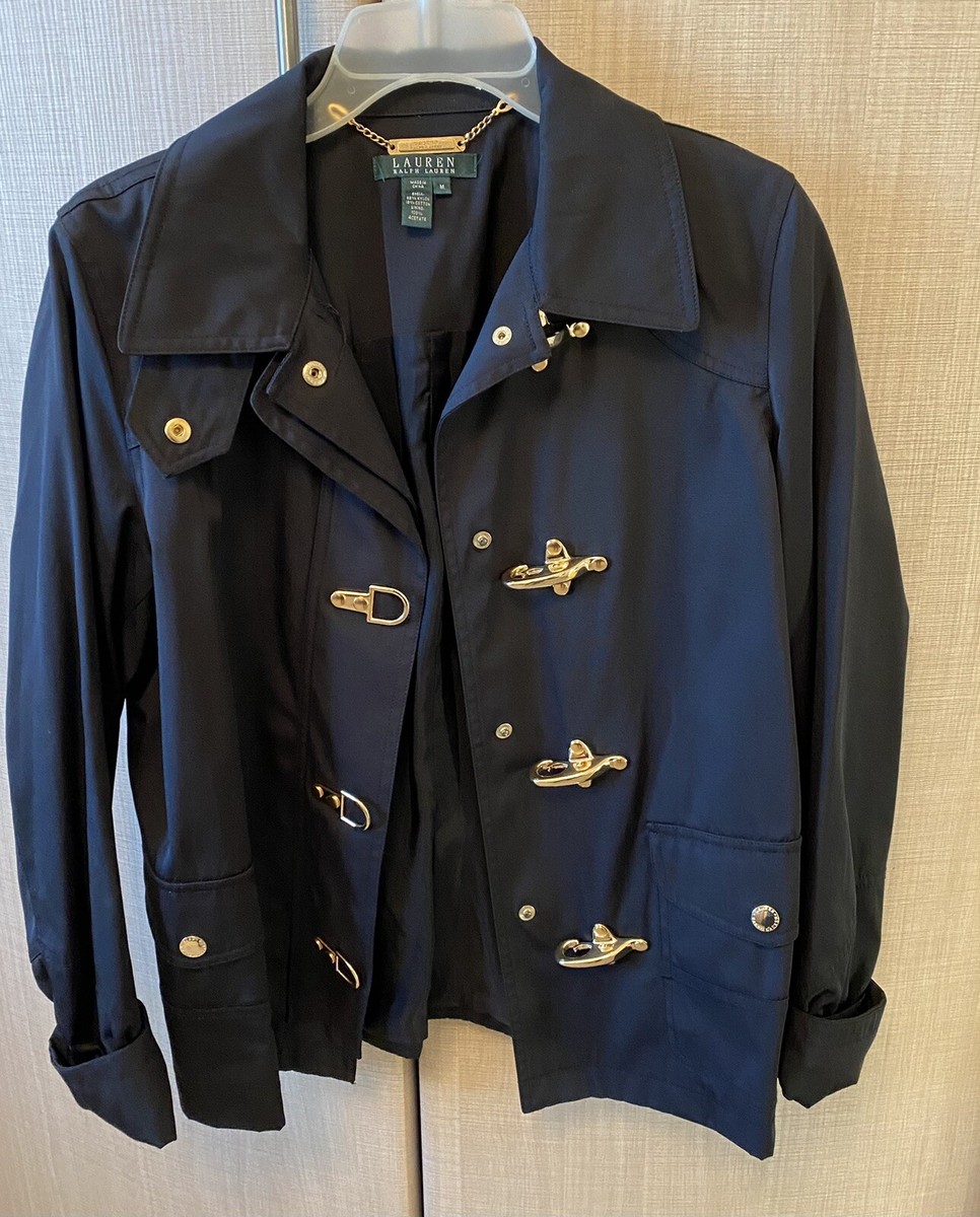 Lauren Ralph Lauren Women's Jacket Black With Large Gold