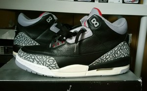Nike Air Jordan III 3 9.5 2001 Black Cement WEARABLE all star Nike Air Jordan III 3 9.5 2001 Black Cement WEARABLE all star