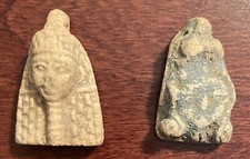 Two Ancient Egyptian Amulets shaped like heads