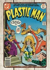 Man cave plaque  Plastic Man 1977 comics metal tin sign