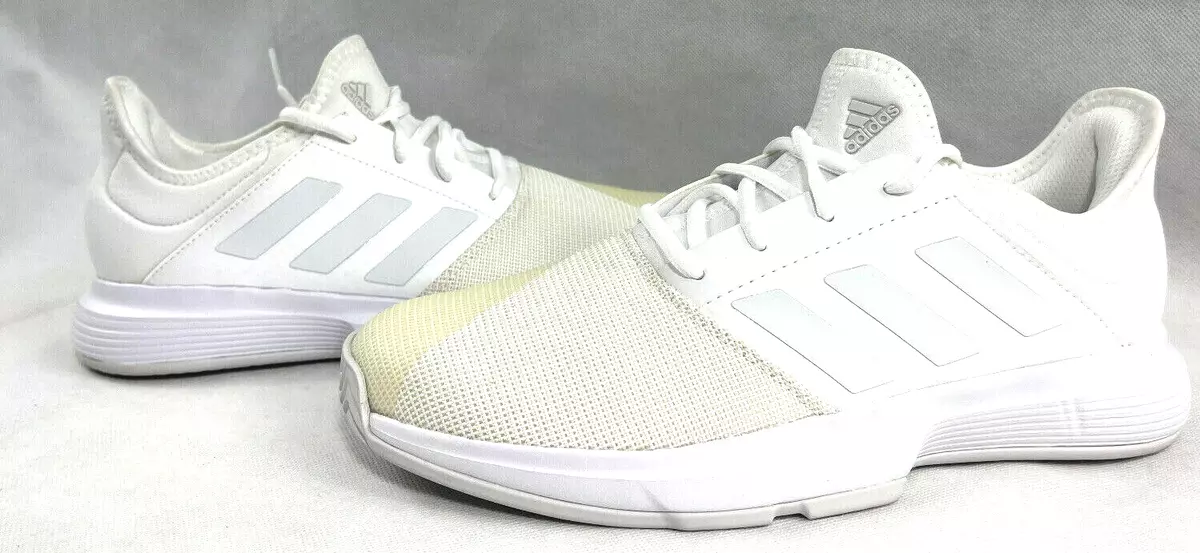 adidas GAMECOURT Tennis Shoes | White-Silver | Women's