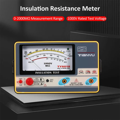 TY6017 Digital Insulation Resistance Tester Multimeter Electricity Meter 1000V - Bild 2 von 6