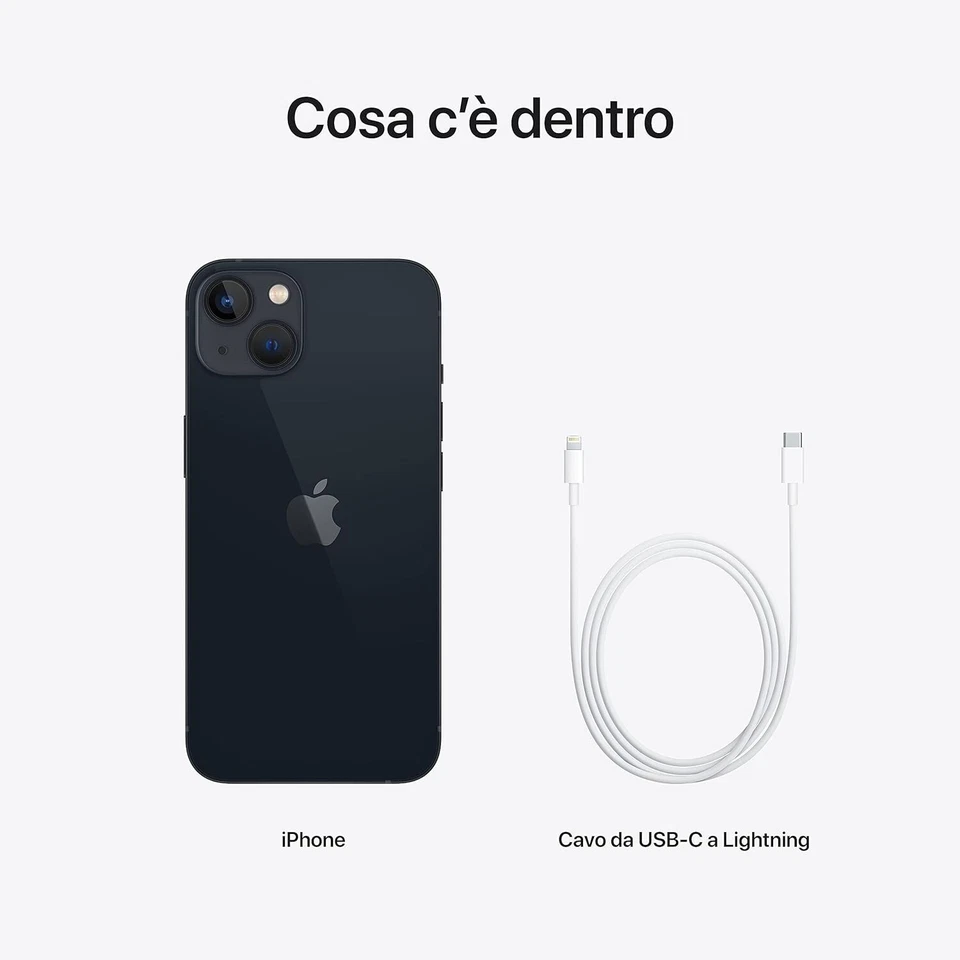 APPLE IPHONE 13 128GB 5G NERO SMARTPHONE BLACK ORIGINALE IOS GARANZIA ITALIA - Immagine 4 di 4