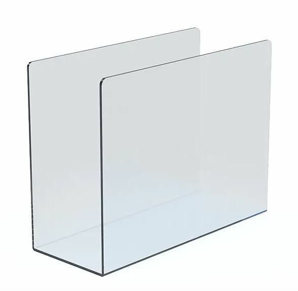 4) Azar Clear Acrylic Desk File Holders Large 10