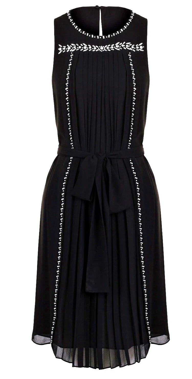 Abito Michael Kors abito plissettato con strass taglia 36 S nuovo