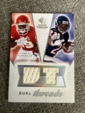2008 SP Rookie Threads Dual DT Pattern 11/50 Jamaal Charles Matt Forte Chiefs