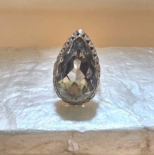 Vintage 14K Gold Smoky Topaz Statement Ring  ...