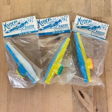 Lot Of 3 Vintage Plastic Kazoos Original Packaging NOS, 4"
